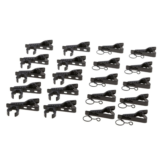 20 Piezas de Metal Tipo Solapa clip de solapa Clips de Micrófono Soporte de Micrófono para Accesorio de Baoblaze Soporte de clip de metal Microhpne