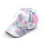 CC Tie-Dye Pony Cap Criss-Cross Elastic Hat