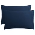 thumbnail image 1 of Fundas de almohada FLXXIE de microfibra tamaño queen size azul marino, juego de 2, 1 of 7