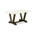 thumbnail image 2 of Elegant Dining Table 36x60 - Linen White Top, Distressed Leg - Modern Wood Table for Kitchen, Home, 2 of 3