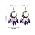thumbnail image 3 of Boho Dreamcatcher Dangle Earrings, Vintage Western Indian Style Design, Exquisite Tassel Jewelry For Women Daily Outfit Matching Party Dress Up And Fashion Decoration., 3 of 6