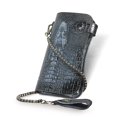 thumbnail image 1 of Male Quality leather Dargon Tiger Emboss Fashion Checkbook Iron Chain Organizer Wallet Purse Design Clutch Handbag 1088-db qym unisex, 1 of 2