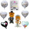 thumbnail image 1 of 9 Pices Ballons De Mariage, Gant Ballons Voiture De Mariage, Ronds Mr Mrs D'aluminium Ballons, Xxl Ours Mignons Ballons Pour Mariage Fianailles Je, 1 of 5
