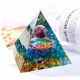 thumbnail image 3 of Reiki Chakra orgonita pirámide amatista peridoto curación Piedra Natural orgón generador Ehuebsd de energía pirámide herramienta de meditación 6cm, 3 of 6