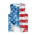 thumbnail image 3 of Women American Flag Tank Top Womens Red White and Blue Tanks Memorial Day Tank Women 4th of July Top for Women Fashion Women Sleeveless Printed Garment Comfortable Breathable Blouses, 3 of 4