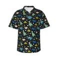 thumbnail image 2 of Goofa Dinosaur Hawaiian Shirt for Men, Unisex Summer Beach Casual Short Sleeve Button Down Shirts,Aloha Tropical Floral print shirt-3X-Large, 2 of 9