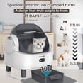 thumbnail image 2 of Automatic Open-Top Cat Litter Box for Multiple Cats, Smart Self-Cleaning Litter Box with App Control, 12 Safety Sensors & Odor Control, Large Capacity Auto Cat Litter Box with Liner Bags & Waterproof, 2 of 7
