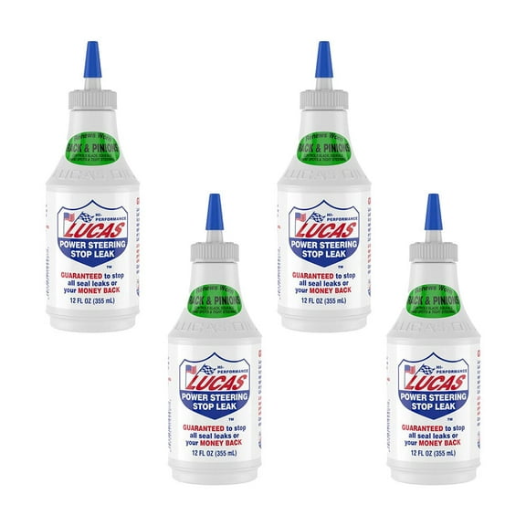 (4 Pack) Lucas Oil 10008 Power Steering Stop Leak - 12 Ounce