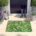 thumbnail image 2 of Green Pioneer Flower and Paisley Flannel Non Slip Door Rugs,Washable Door Mats Indoor,Decorative Door Mats,Dirt-Resistant and Absorbent Doormat for Entrance,Bedroom,Kitchen,Bathroom,31.5"x17", 2 of 4
