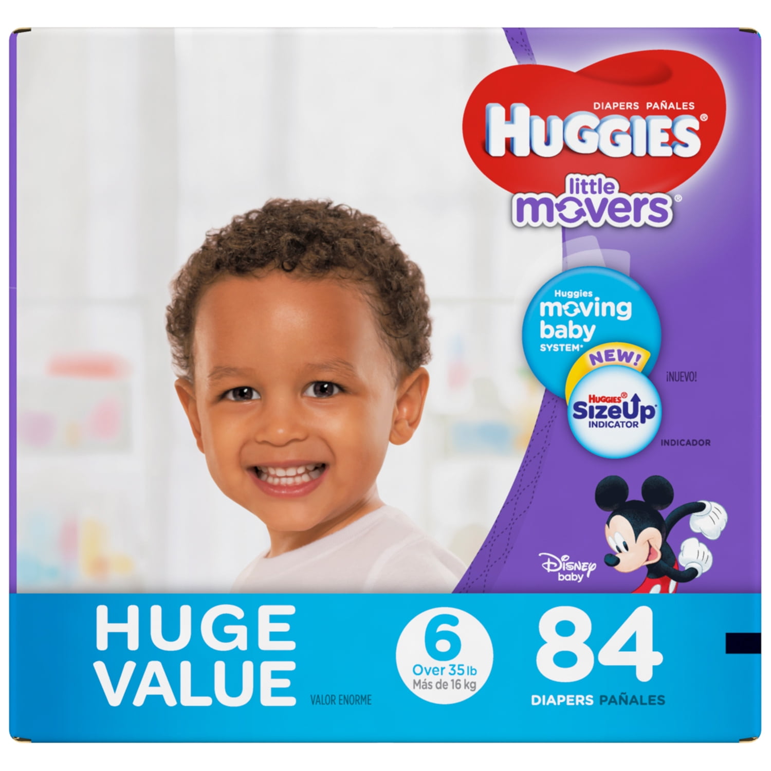 Huggies Little Movers Diapers, Size 6 (Choose Diaper Count)