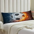 thumbnail image 3 of Soccer Body Pillow Cover,Soccer Ball in Fire and Water,Decorative Long Pillow Case Protector with Zipper Sport Theme Pillowcase Soft Large Pillow Cases Covers Cushioned for Bed,Couch,Home Gift 20"x54", 3 of 5