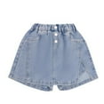 thumbnail image 2 of LYMAYTER ‌Teens Girls Children Denim Skirt Summer Stretch Waist Casual Shorts‌ 5-14Y, 2 of 8