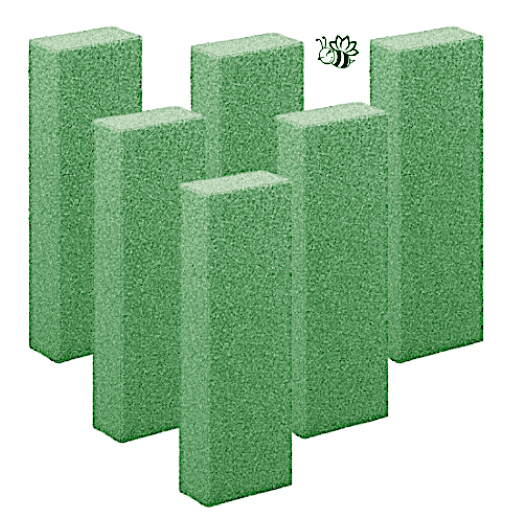 Floral Foam Bricks Blocks Sheets Porous Dry Crafting Floral Foam Cut, Shape, Paint, Glue Design Create Sympathy, Wedding, Multi-Purpose 2x4x18 in (6)