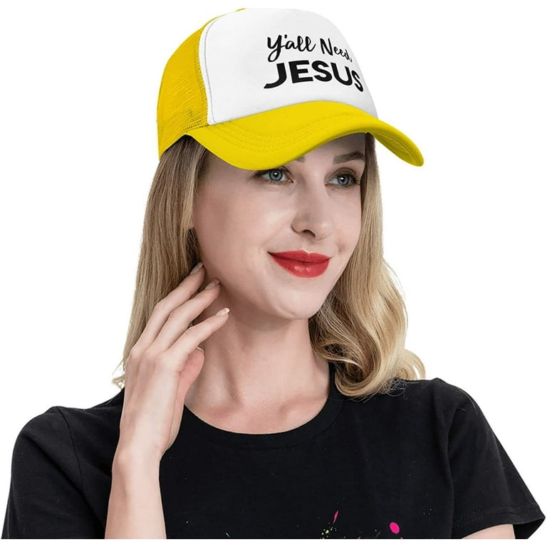 Y'all Need Jesus Funny Gift for Women Baseball Hats Baseball Cap Trucker Hat  Mesh Cap Snapback Fishing Hat Summer Hat 
