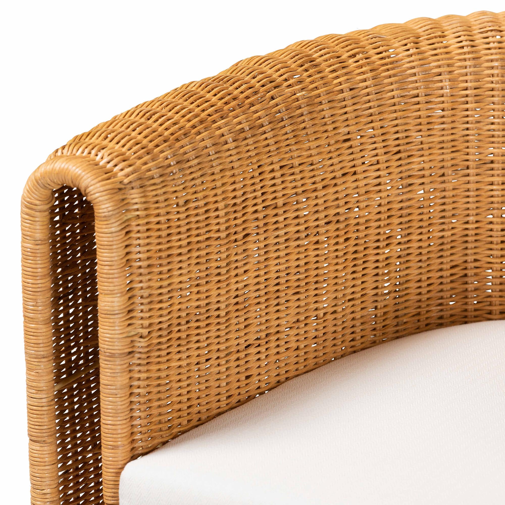 bali & pari Carina Boho Barrel Dining Chair, Light Honey