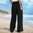 thumbnail image 4 of SELONE Black Palazzo Pants Women Plus Size Workout Pants with Pockets Wide Leg Full Length Loose Casual Long Workout Pants for Work out Pull on Solid Yoga Lightweight M Tall Breathable Gym Clothes, 4 of 6