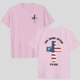 thumbnail image 4 of Duqingm 251 Anniversary Usa Shirt Women Independence Day POROPL T Shirts for Women,Cotton Womens Graphic Tshirts Crewneck Short Sleeve Shirt Pink,2XL, 4 of 7