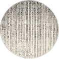 thumbnail image 1 of Unique Loom Tapis Rond Transitionnel Contemporain Del Mar, 3' 3", Gris/ivoire, 1 of 1