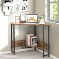 thumbnail image 3 of Costway Triangle Computer Desk Corner Desk Home Office w/Power Outlets USB Ports Rustic, 3 of 10