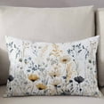 thumbnail image 3 of Watercolor Botanical Blooms Throw Pillow Cover 12 x 20 Inch Decorative Pillow Cover Spring Farmhouse Lumbar Pillowcase Seasonal Rectangle Cushion Case for Couch Sofa Bed Living Room, 3 of 7