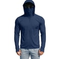 thumbnail image 6 of Cavosen Long Sleeve Fishing Shirts for Men Plus Size UV Protection Lightweight Fast Drying Breathable Hoodie Shirt with Mask Loose Golf Shirts Solid Soft Outdoor Sports Trendy Top, 6 of 8