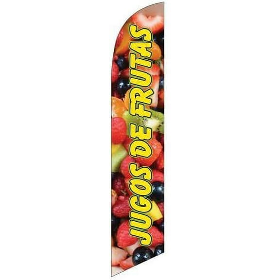 Jugos de Frutas Advertising Feather Flag Banner Swooper, Replacement Flag Only