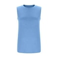 thumbnail image 7 of Fnooota Women's Cotton Tank Tops, Crewneck Casual Loose Fit Athletic Workout Tops Summer Tops Blue Size XL, 7 of 7