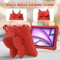 thumbnail image 4 of Kids Case for Apple iPad 9th 8th 7th Generation 2021/2020/2019 10.2 Inch, iPad Air 3rd Gen 10.5" Case, Cute Butterfly Rotating Stand Lightweight Kids Friendly Shockproof Case with Pencil Holder,Red, 4 of 6