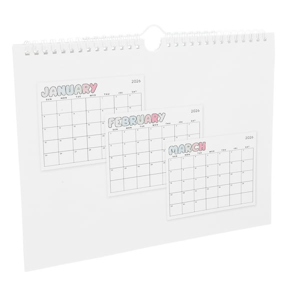 ELAYARD Large Monthly Calendar 2026 Multi Paper 1Set