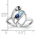 thumbnail image 6 of 14k White Gold Polished 2-Stone Mothers Ring Mounting QXMR3/2W-7, 6 of 7