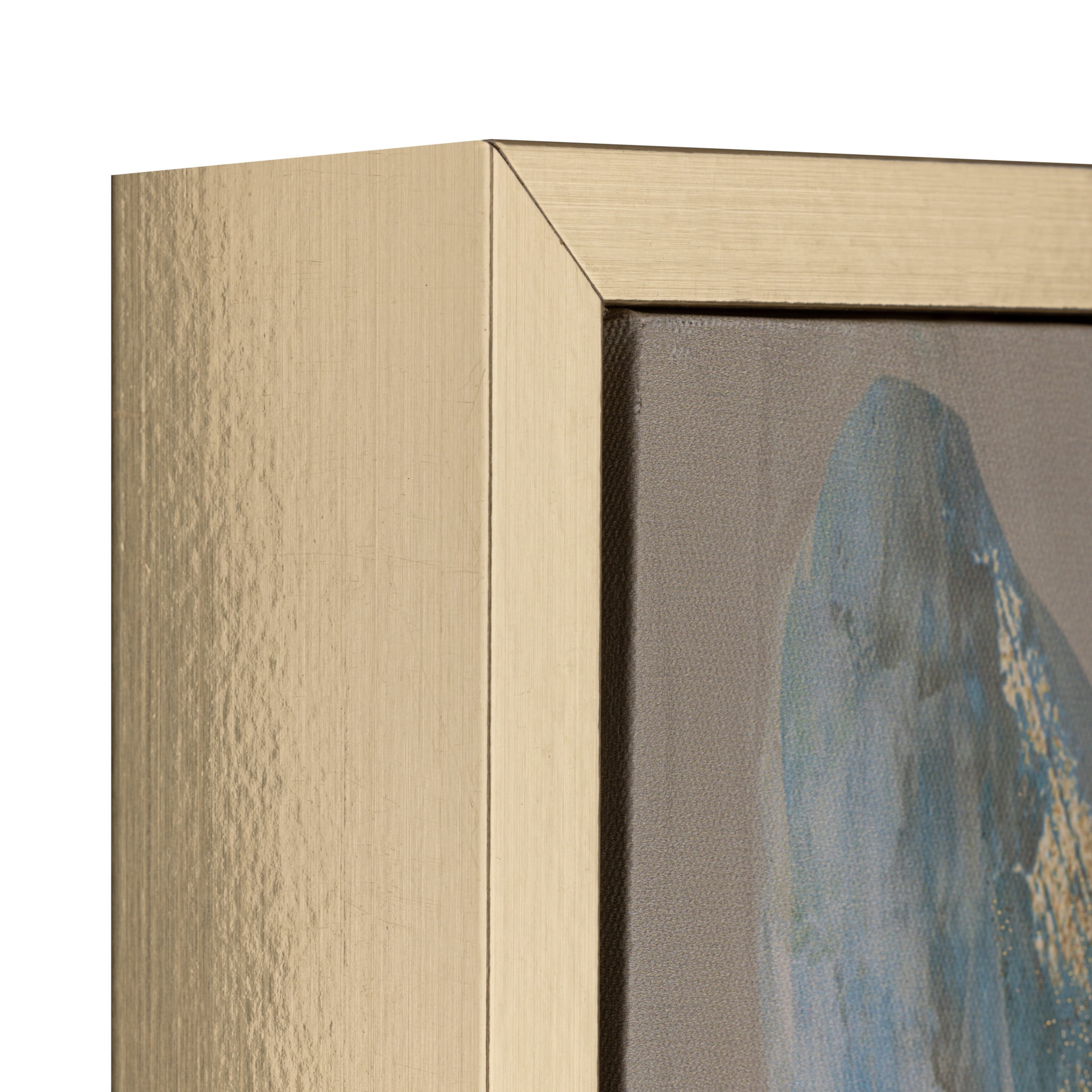 Gallery Solutions Set of 2 Large Framed Floral Canvas Art - 24x32 White Blossoms with Gold Glitter and Hand-Painted Embellishments for Elegant Wall Décor