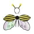 thumbnail image 3 of Disfraz infantil de alas con diadema, disfraz de animal para Halloween para actuaciones Amarillo, 3 of 8