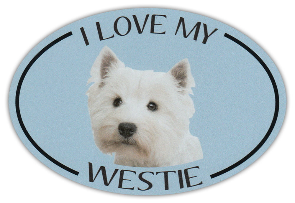 I Love My Dog Oval Magnet  *You Choose Your Breed*  P-S 