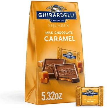 GHIRARDELLI Milk Chocolate Squares with Caramel Filling, Holiday Chocolate, 9.04 Oz Bag