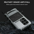 thumbnail image 4 of Dteck with Samsung Galaxy S23 Ultra Metal Case with Screen Protector,Built-in Kickstand Heavy Duty Rugged Military Cover Shockproof Dustproof Full Body Protector Case, Silver, 4 of 8