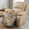 thumbnail image 3 of ZIATUBLES Tribal Sea Turtle Plumeria Print Recliner Chair Cover, Anti-Slip Quilted Recliner Couch Slipcover, Washable Furniture Protector for Living Room, Fits Most Standard Recliners, 3 of 8