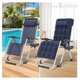 thumbnail image 5 of WDZS Zero Gravity Chair with Cushion, Reclining Outdoor Patio Lounge Chair, Folding Indoor Anti Gravity Recliner, Portable Lounger with Removable Cup Holder Side Tray and Pillow Headrest (Blue), 5 of 9