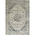 thumbnail image 2 of Ivory/Gray Oriental Persian Floral Pattern Distressed – Modern Vintage Area Rug, 2 of 7