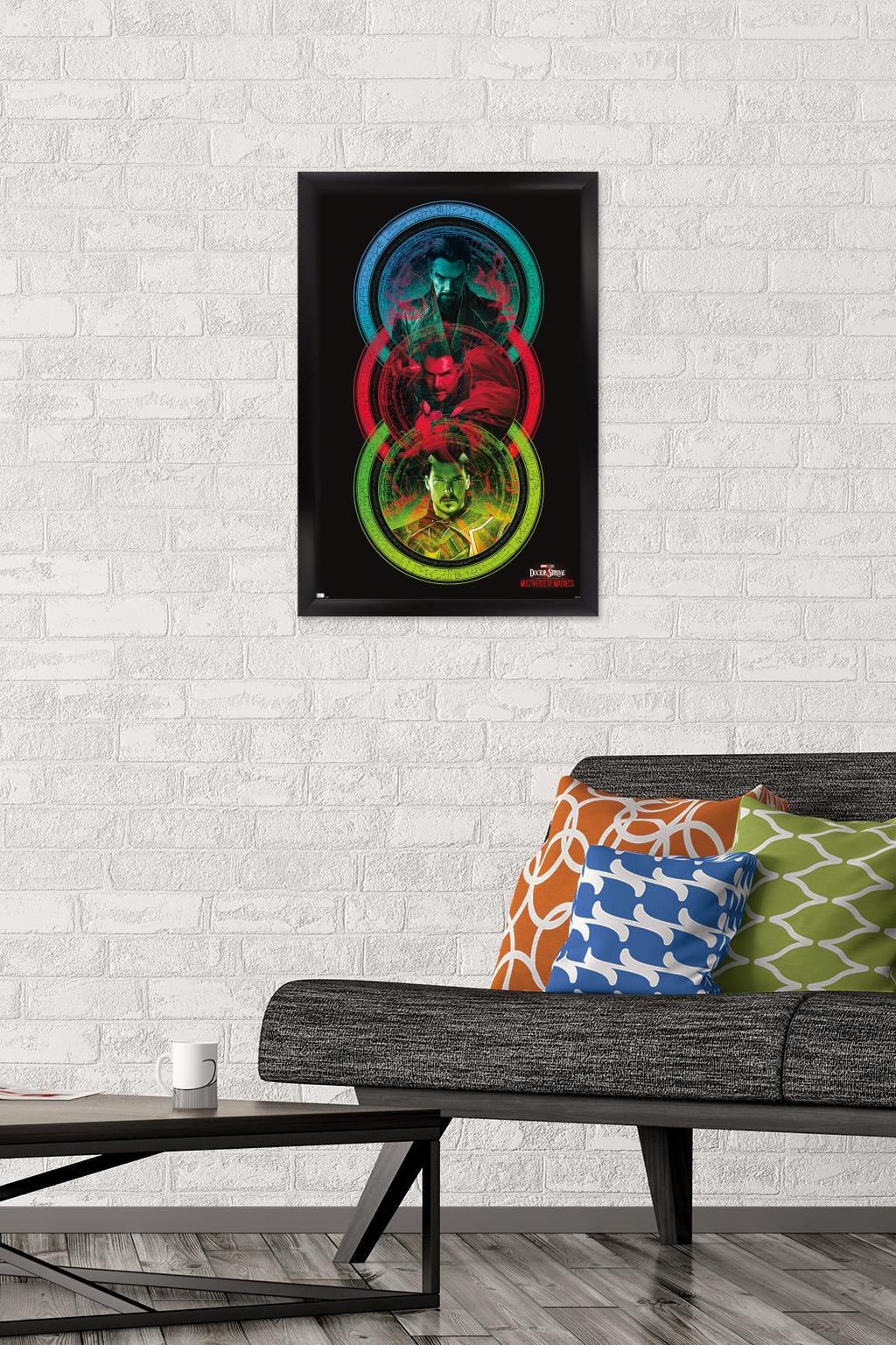 Marvel Doctor Strange in the Multiverse of Madness - Tricolor Wall Poster, 14.725" x 22.375" Framed