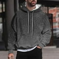 thumbnail image 1 of Sudadera con capucha para hombre, estilo casual, con cuello redondo, estampado, manga larga, blusa de poliéster, 1 of 6