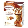thumbnail image 6 of Haagen-Dazs Vanilla Salted Caramel Belgian Waffle Ice Cream Cone, 4 Count, 6 of 11