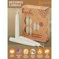 thumbnail image 2 of Hyoola, 4 Inch x 1/2 Handmade All Natural Beeswax Taper Candles - White Unscented (12 Pack), 2 of 7
