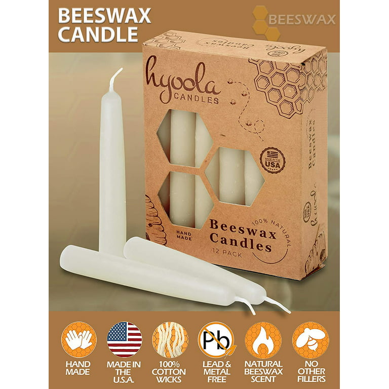 White Beeswax Candles 100%