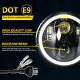 thumbnail image 4 of 4PCS 5 3/4" 5.75" LED Headlights Hi/Lo Beam DRL Lamp For Chevy Corvette C3 68-82,  Assembly with High/Low Beam DRL/Turn Signal Halo Ring, DOT Approve, 4 of 10