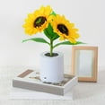 thumbnail image 2 of Lámpara de girasol: luz nocturna LED recargable con simulación de girasol, decoración para dormitorio, mesita de noche y luz ambiental, 2 of 4