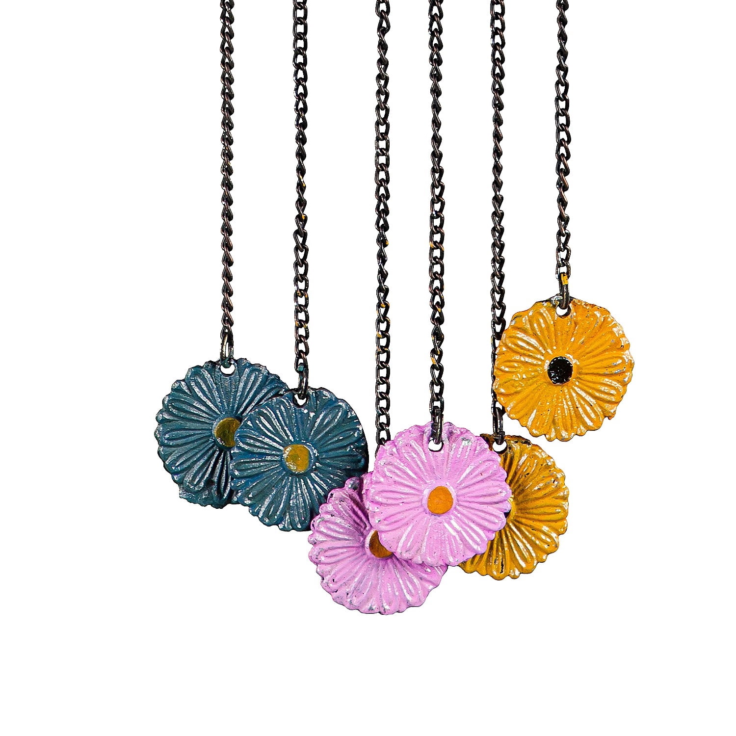 Artisan Cast Aluminum Wind Chime Mobile, I Can Dig It with Florals