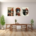 thumbnail image 4 of Hieng Funny Animal Canvas Wall Art Canvas Wall Art For Bedroom Orange,white Posters For Bathroom Bedroom Living Room Office Room Decor(Framed canvas), 4 of 6