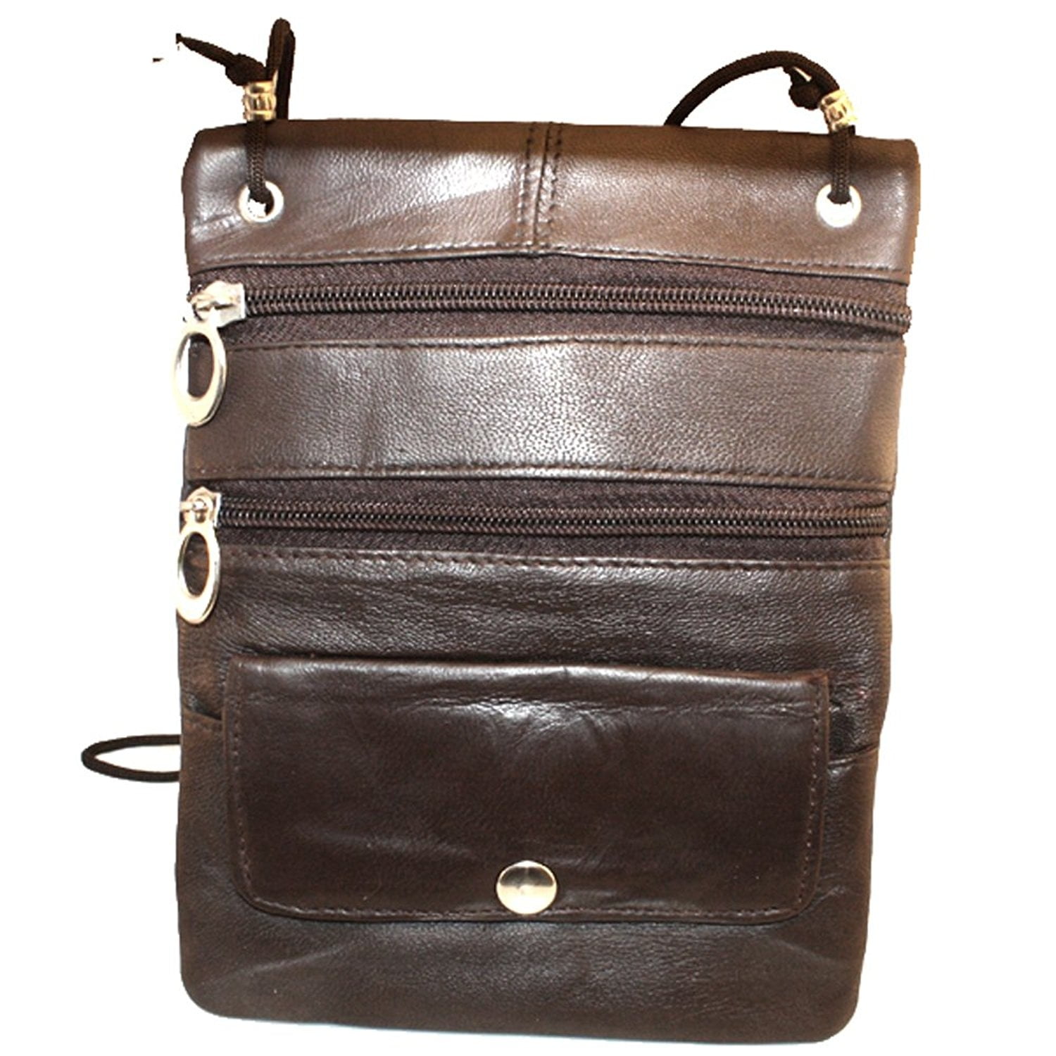 Roma Leather Women's Lambskin Leather Travel Organizer Crossbody