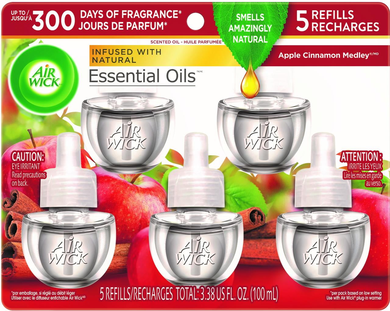 Details about   E Airwick Limited Edition Diffuser Refill  Apple Cinnamon Medley Essential Oil 