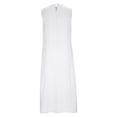 thumbnail image 6 of Women Casual Cotton Linen Dress Sleeveless Maxi Dress Flowy Beach Summer Long Tank Dress with Pockets, 6 of 8